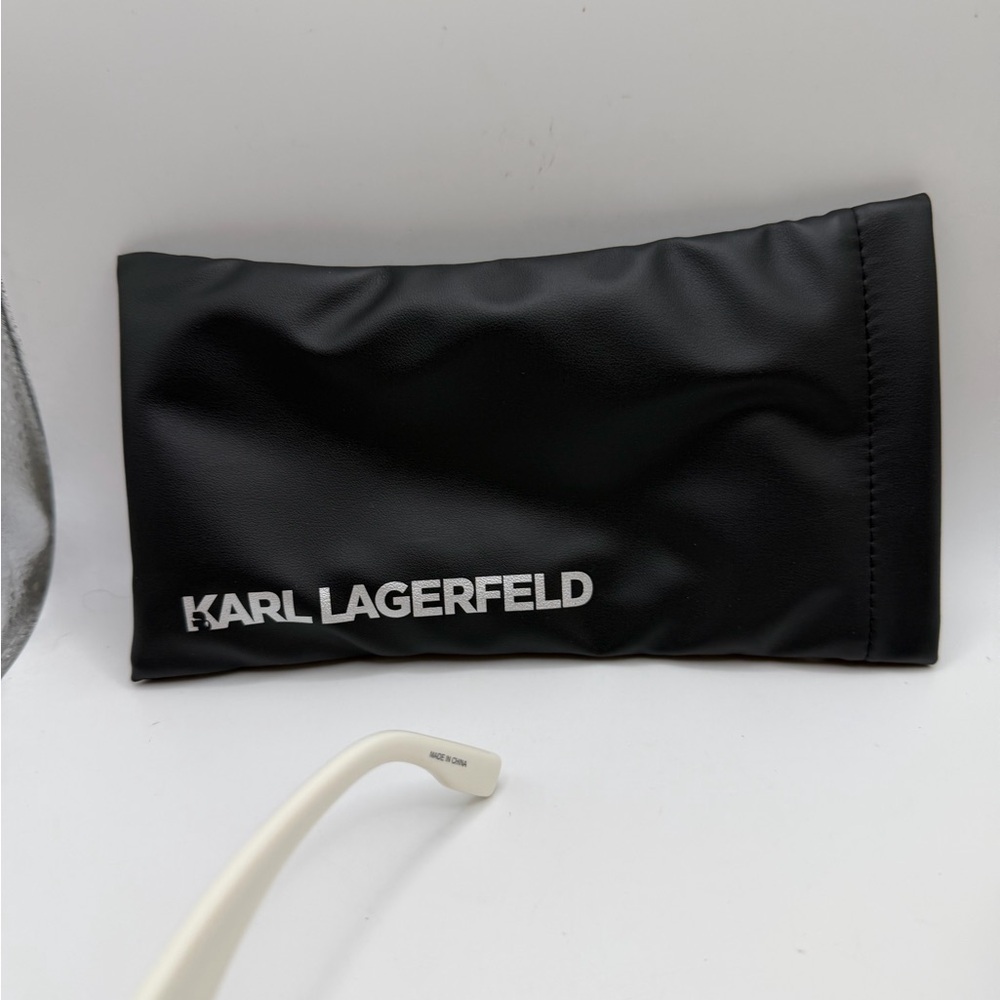 Karl Lagerfeld Cream Sunglasses with Black Case - Picture 9 of 9